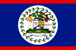 National flag of Belize Island