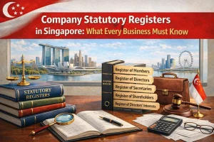 Statutory registers and Singapore cityscape