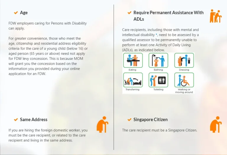 Levy Concession For A Foreign Domestic Worker (FDW) In Singapore