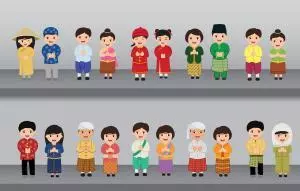 Diverse Singapore community and workforce illustration