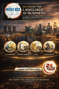 Singapore CBD background with strategies about We Know the Language of Business