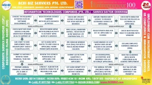 Infographic showing how information technologies companies (Pte. Ltd.) operate in Singapore’s service sector