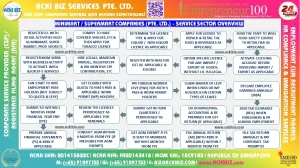 Infographic showing how mini-mart or super-mart companies (Pte. Ltd.) operate in Singapore’s service sector